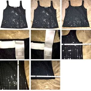 Liz Claiborne Black Sequin tank top